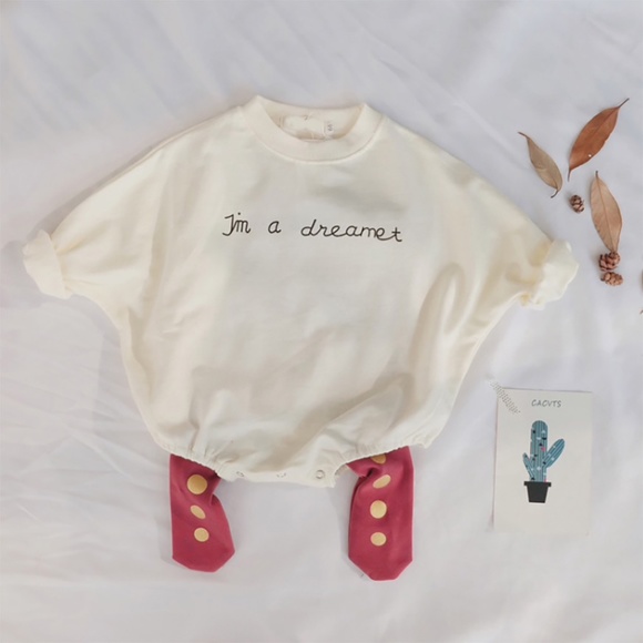 Baby Unisex Coffee Letter Printed Romper Onesie - Picture 2 of 8